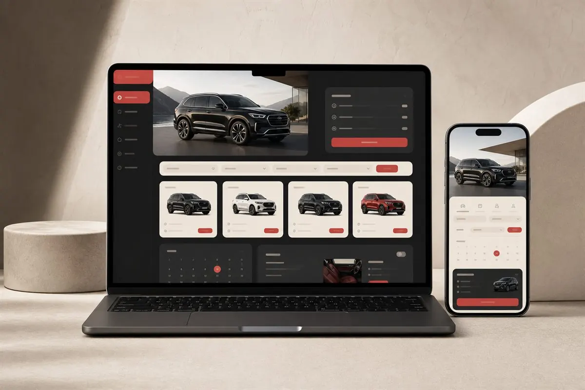 MG Car Rental portfolio preview