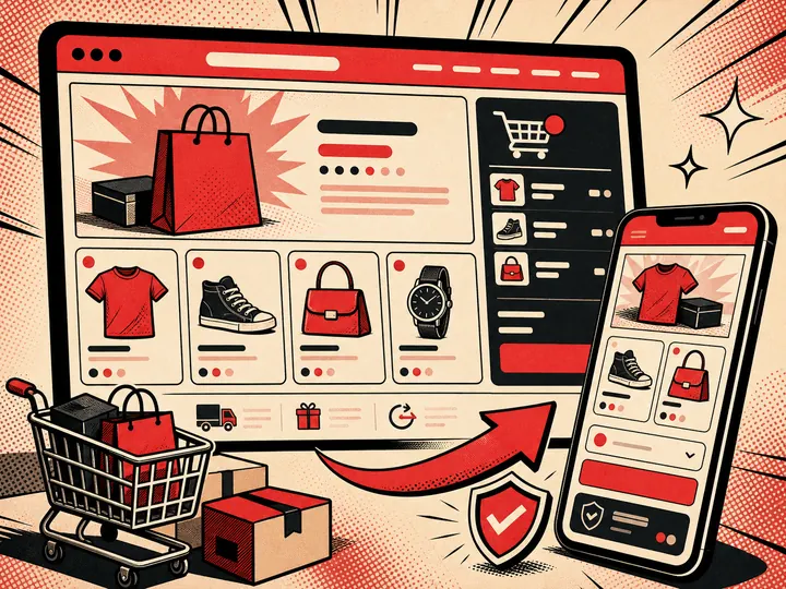 e-Commerce Website service mockup